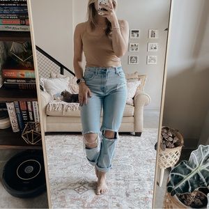 Gaze Tan Strappy Crop Top